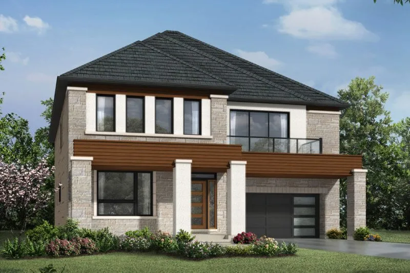 45 foot deluxe double car garage home at Upper Joshua Creek, modern elevation