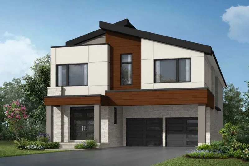 Double car garage detached home at Upper Joshua Creek, modern elevation